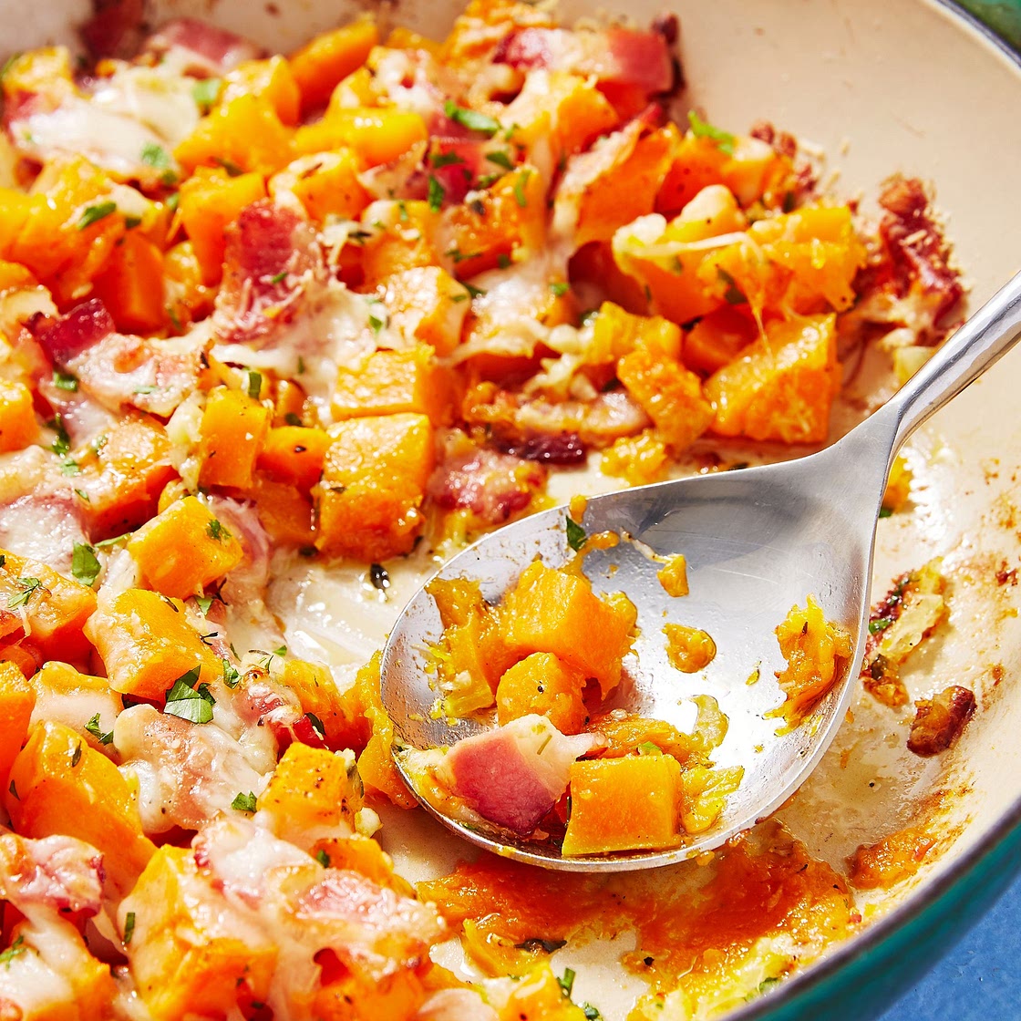 Cheesy Bacon Butternut Squash