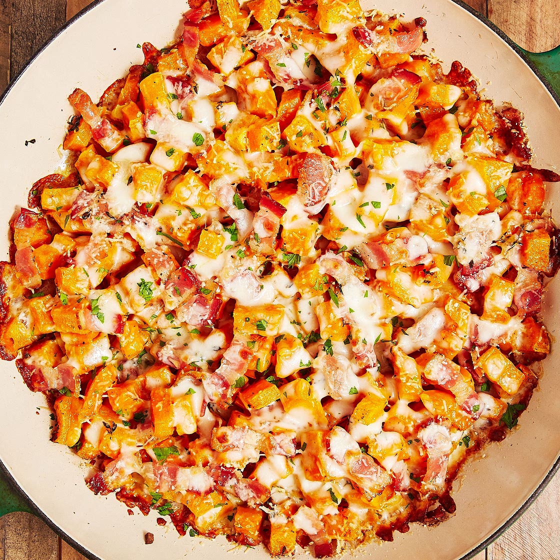 Cheesy Bacon Butternut Squash