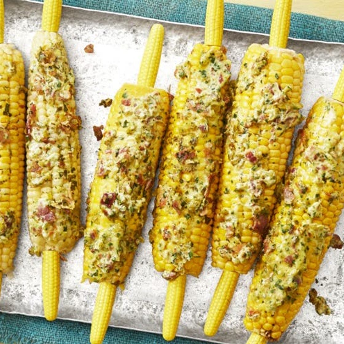 Grilled Corn with Spicy Bacon Butter