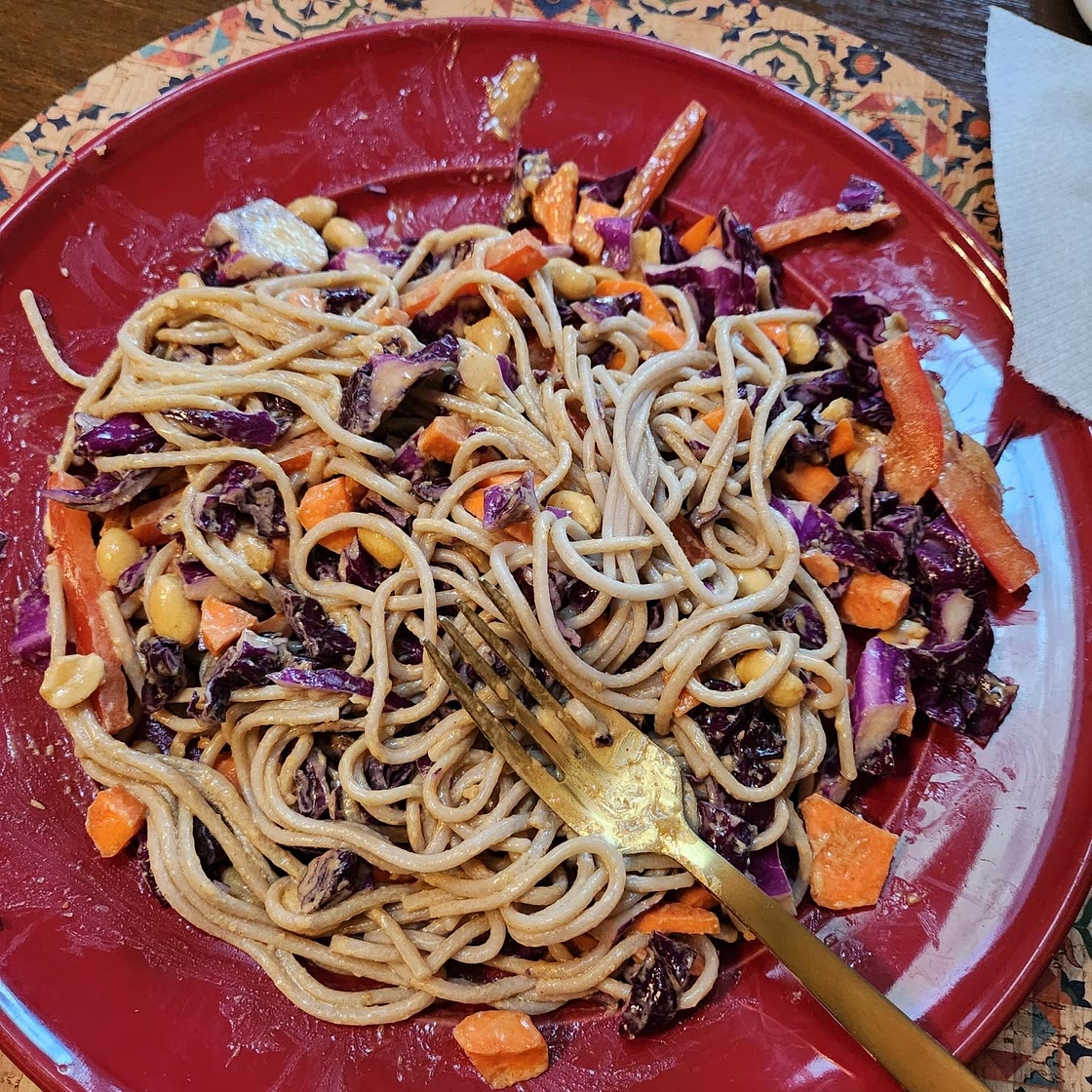 Soba Noodle Salad with Peanut Dressing