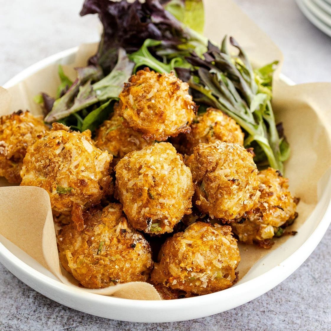 Kid-friendly salmon and rice balls recipe