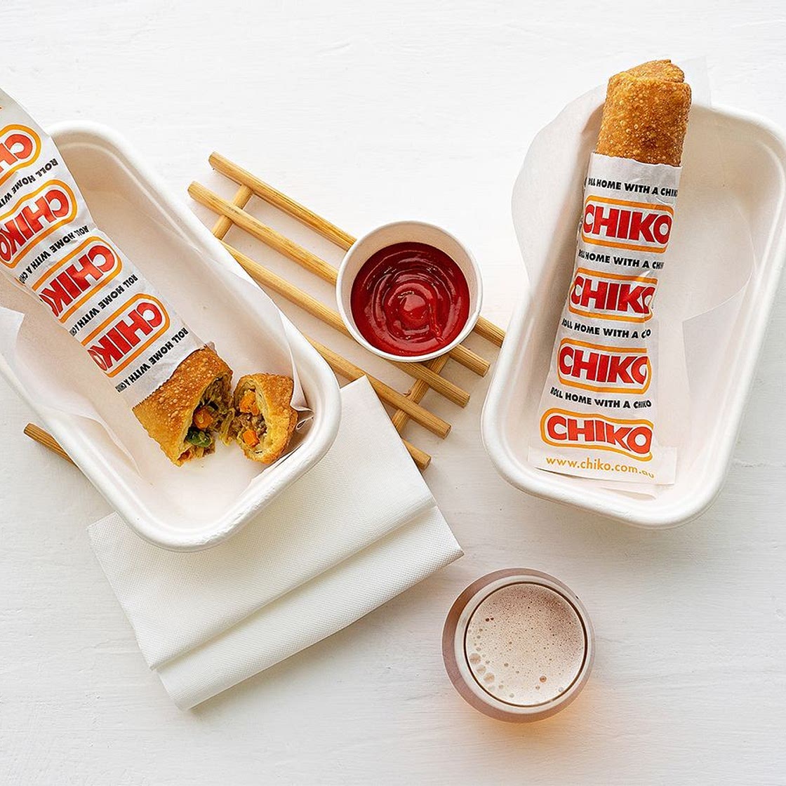 Nailed it: Wazza attempts to recreate the classic Aussie Chiko Roll