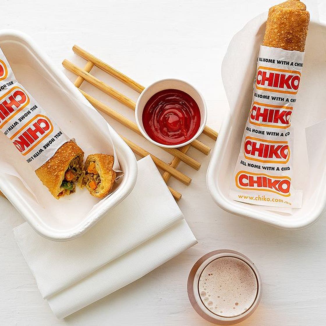Nailed it: Wazza attempts to recreate the classic Aussie Chiko Roll