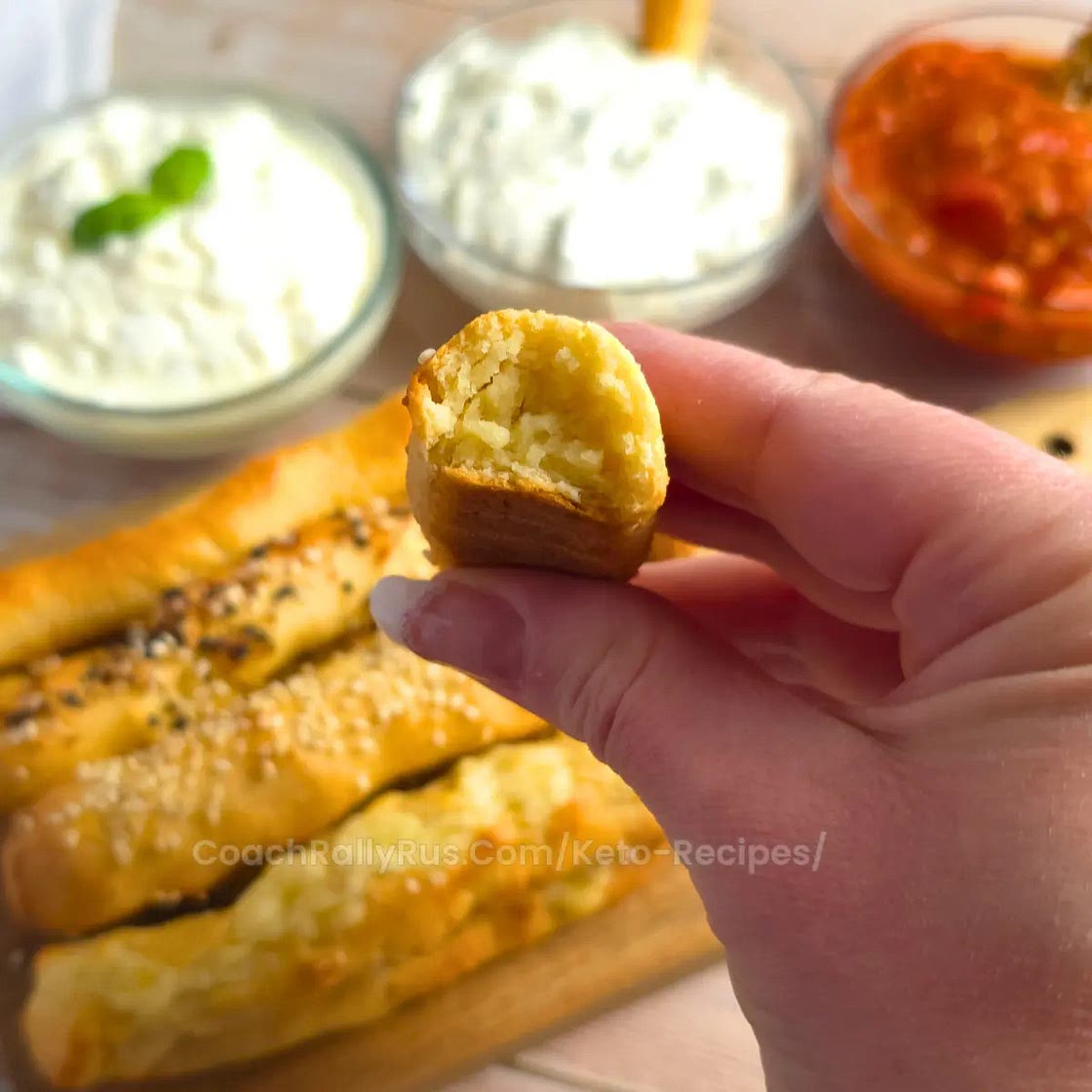 Keto Cottage Cheese Breadsticks