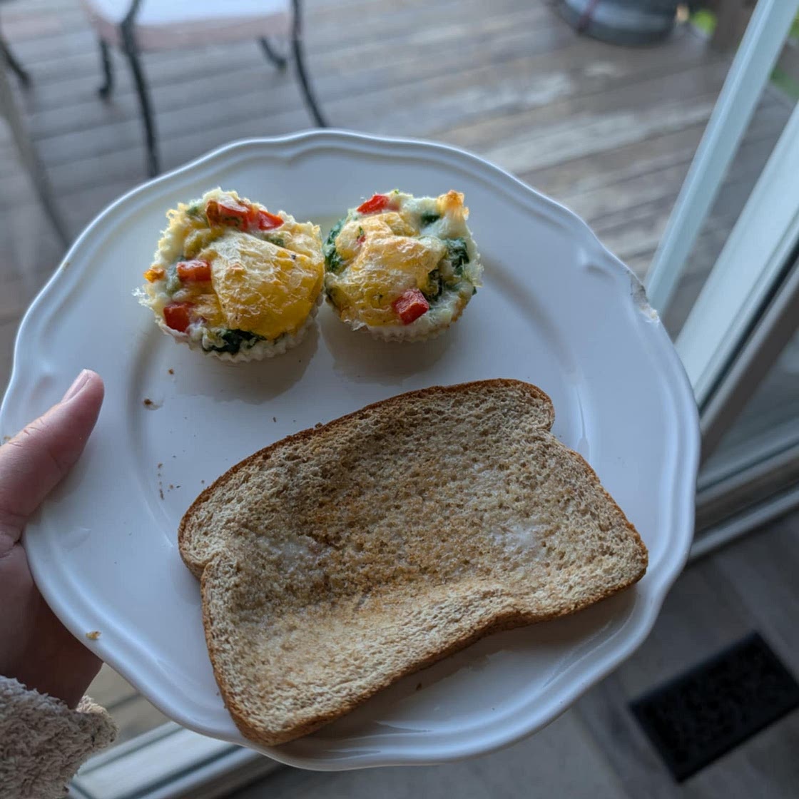 Egg White Veggie Bites = Toast