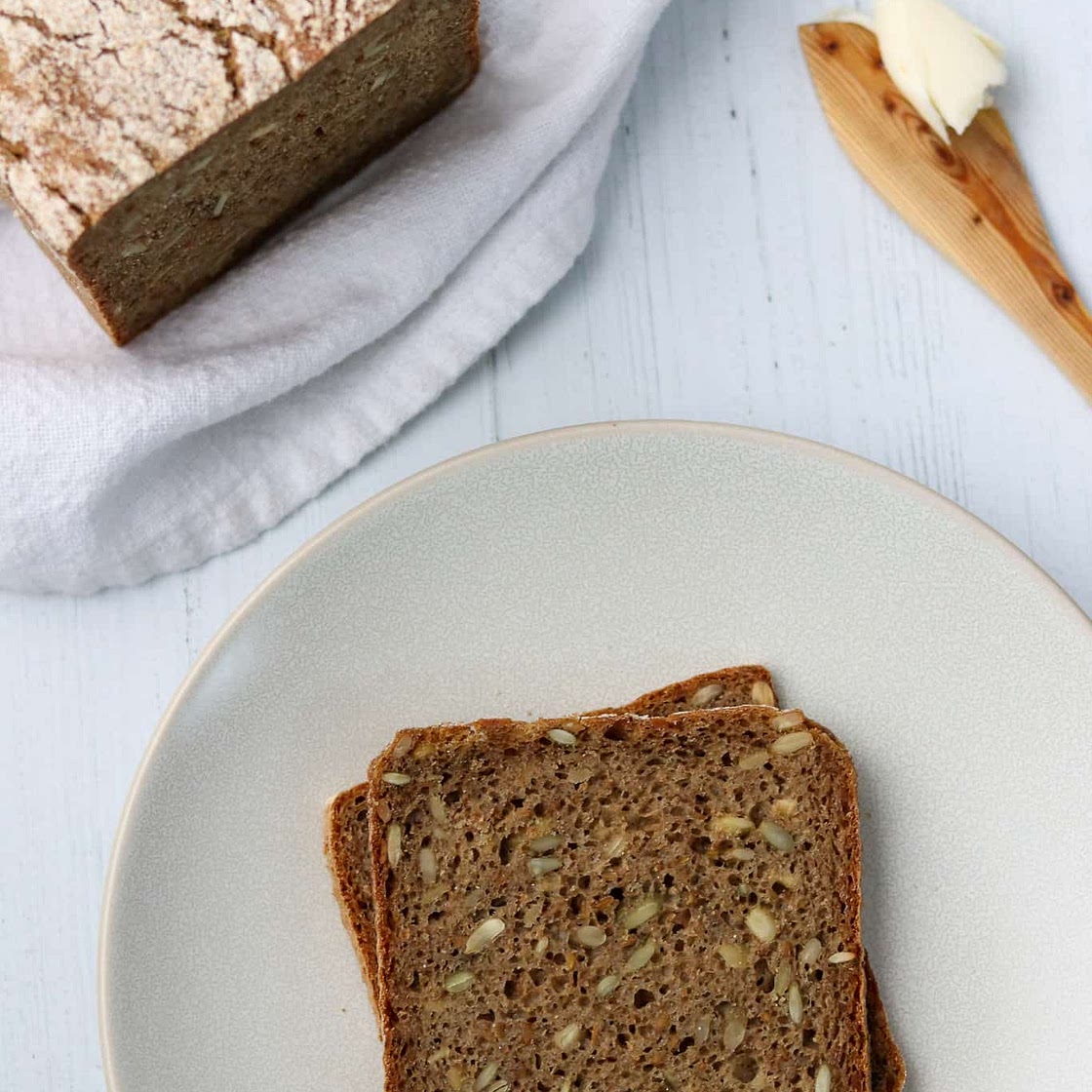 Sourdough Danish Rye Bread (Rugbrød)