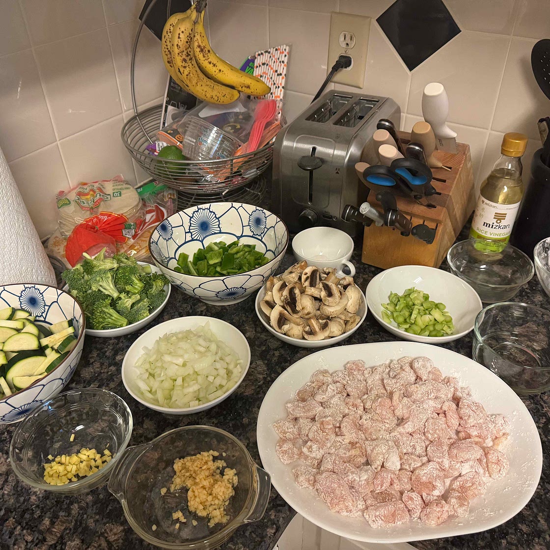 Zucchini Mushroom Chicken Stir Fry