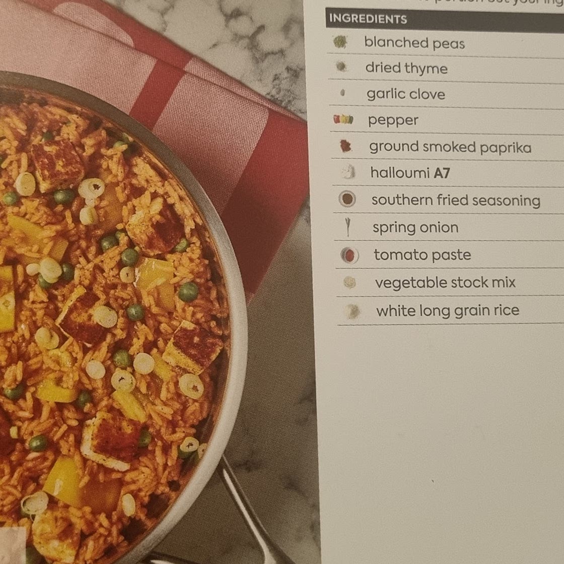 one pot halloumi jambalaya with pepper peas