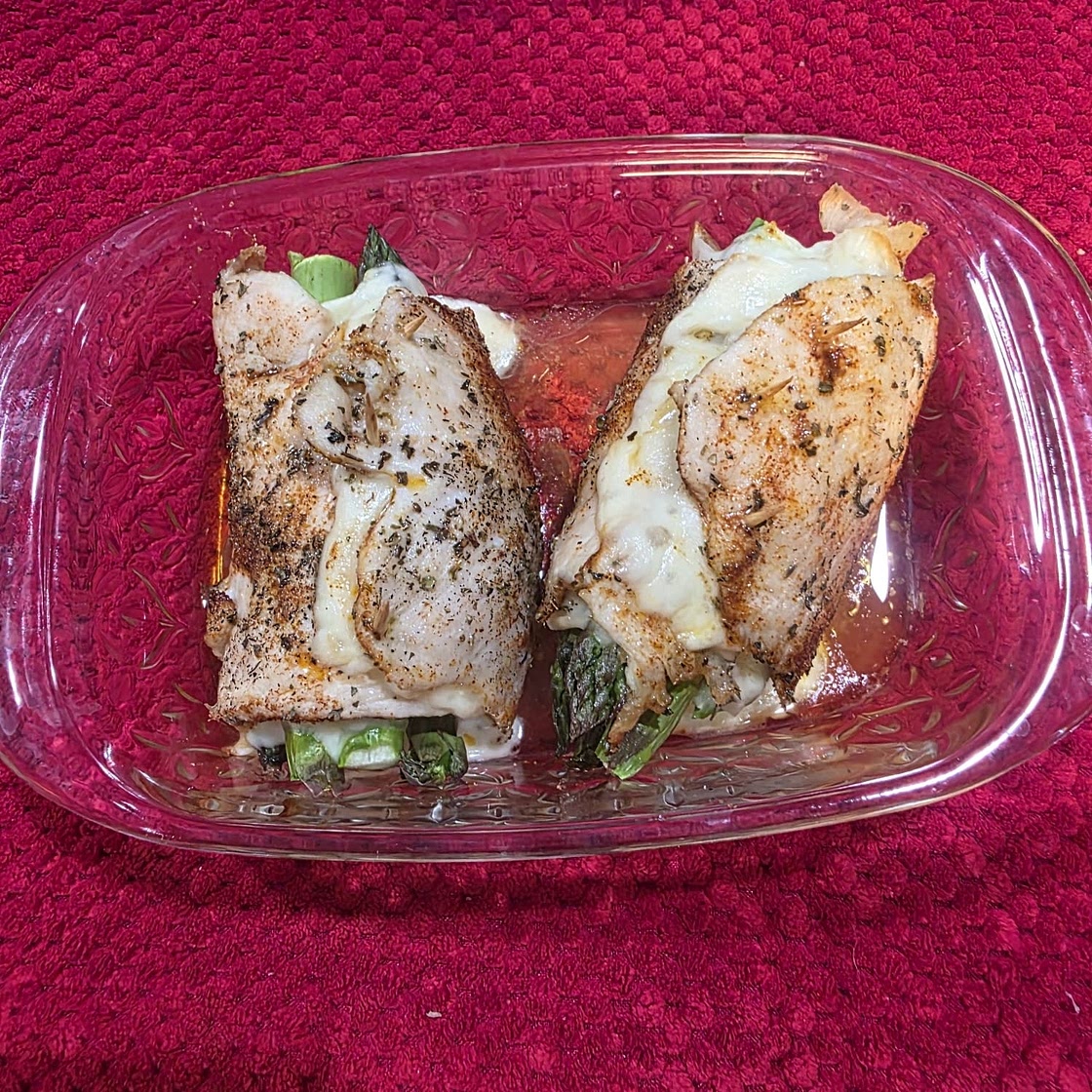 Asparagus & Cheese Stuffed Chicken {Low-carb/ Keto Friendly!}