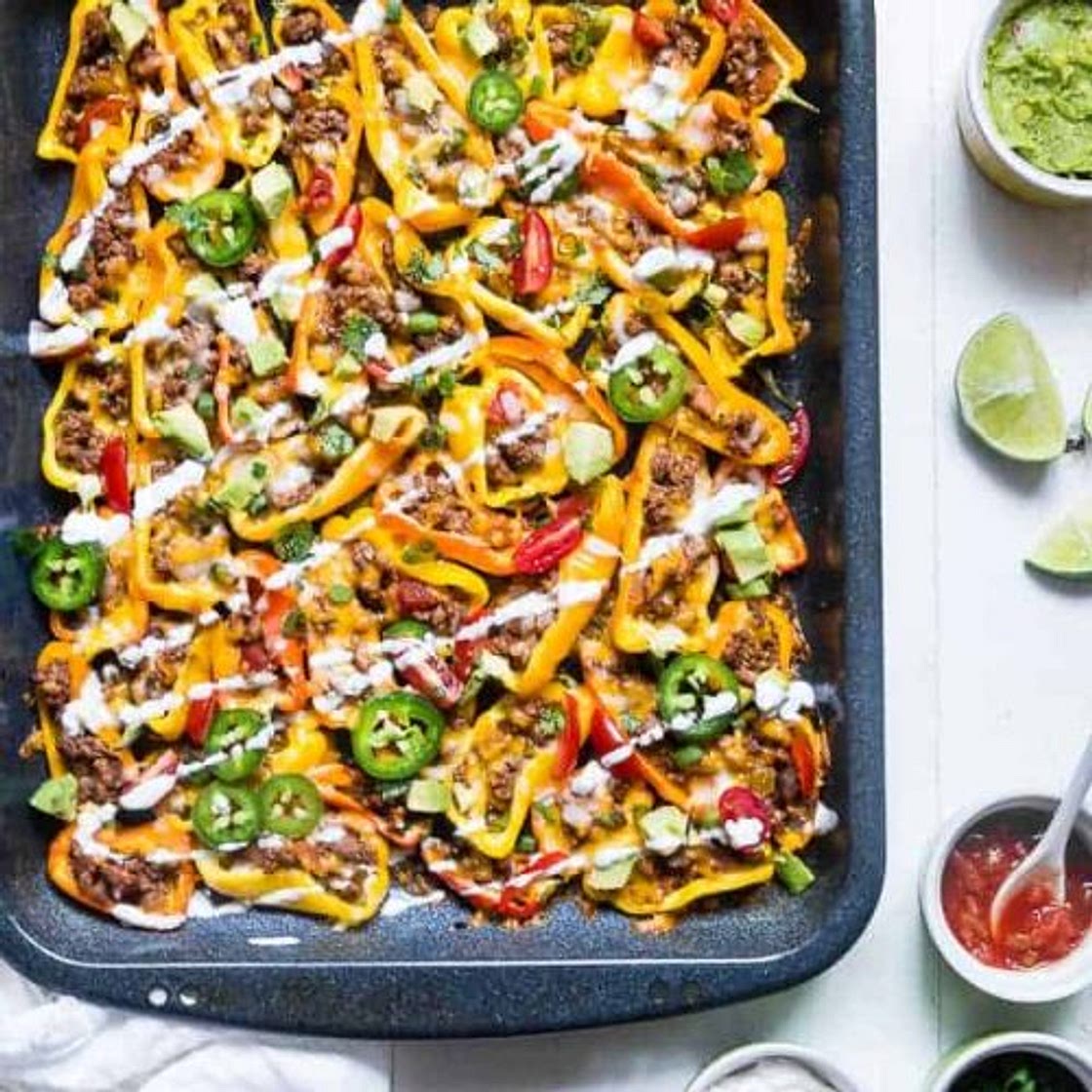 Mexican Mini Bell Pepper Nachos