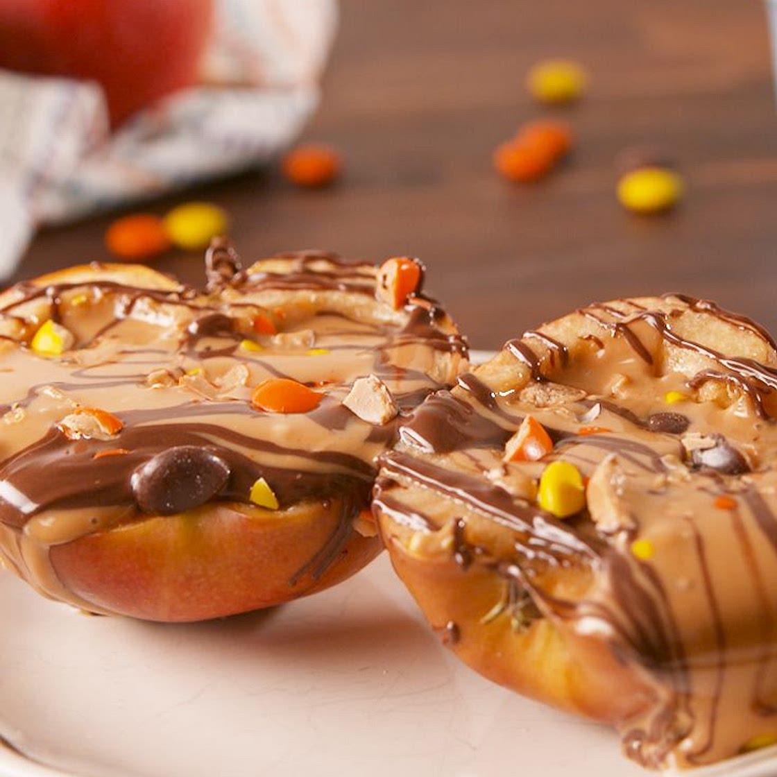 Peanut Butter Stuffed Apples