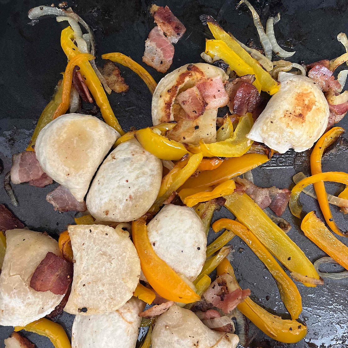 Sheet pan pierogis 