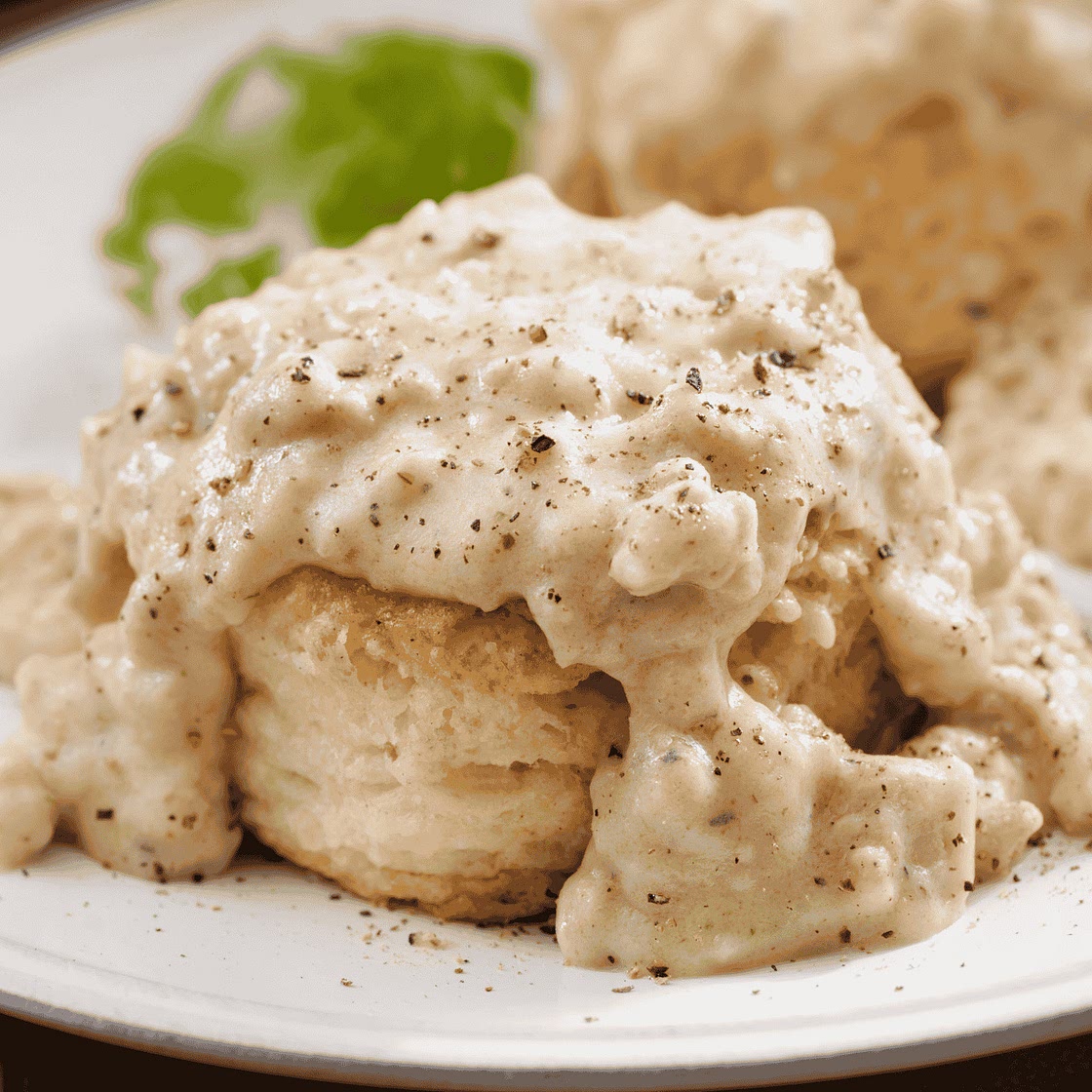 Biscuits and Gravy (Soft Biscuits with Sausage Gravy)