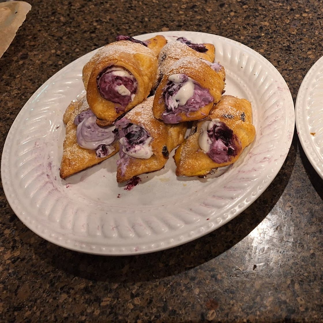 Mini Cream-Stuffed Croissants
