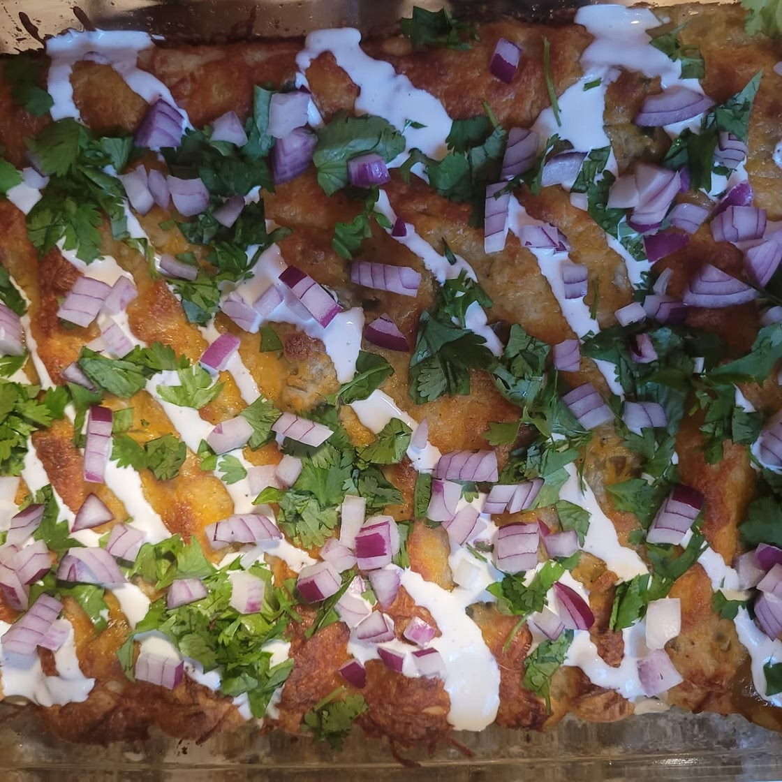 Vegetarian Black Bean Sweet Potato Enchiladas