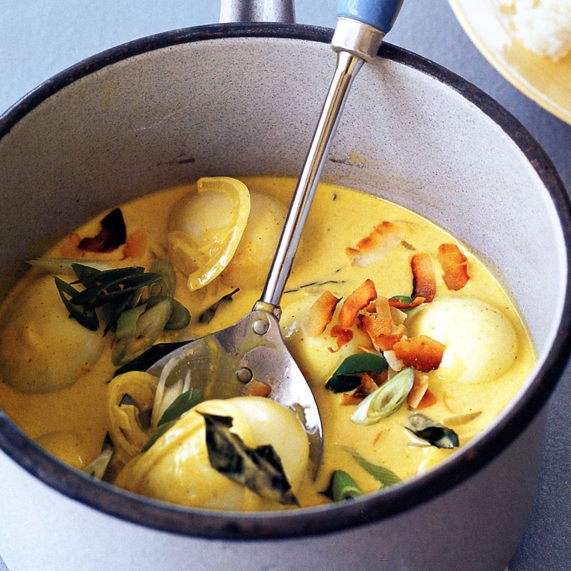 Spiced coconut eggs
