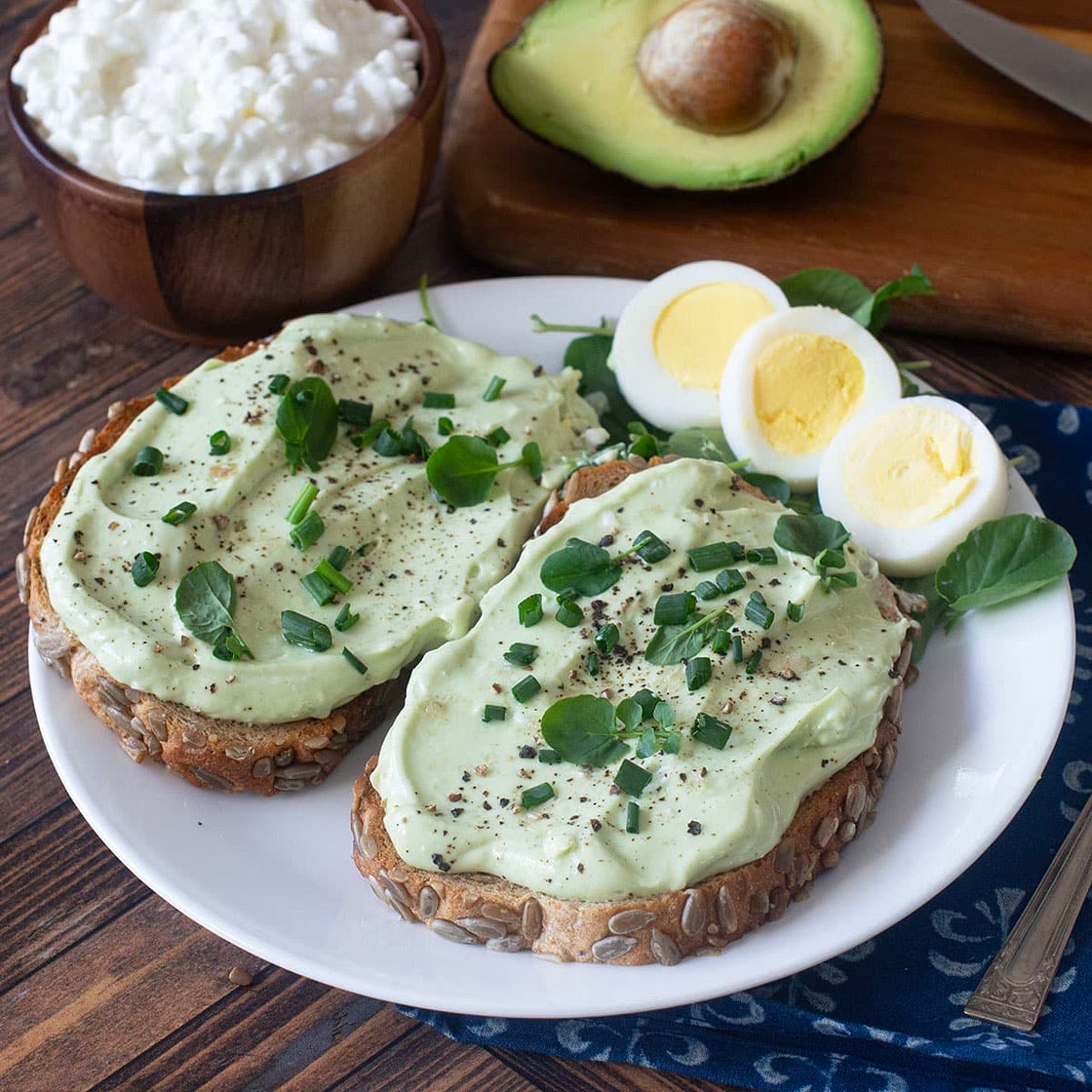 Avocado Cottage Cheese Toast Recipe