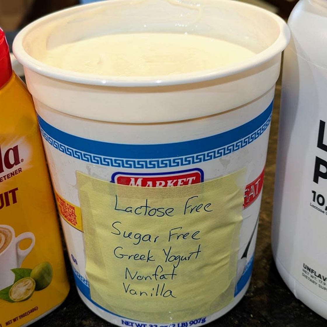 Lactose Free, Sugar Free, Vanilla Greek Yogurt