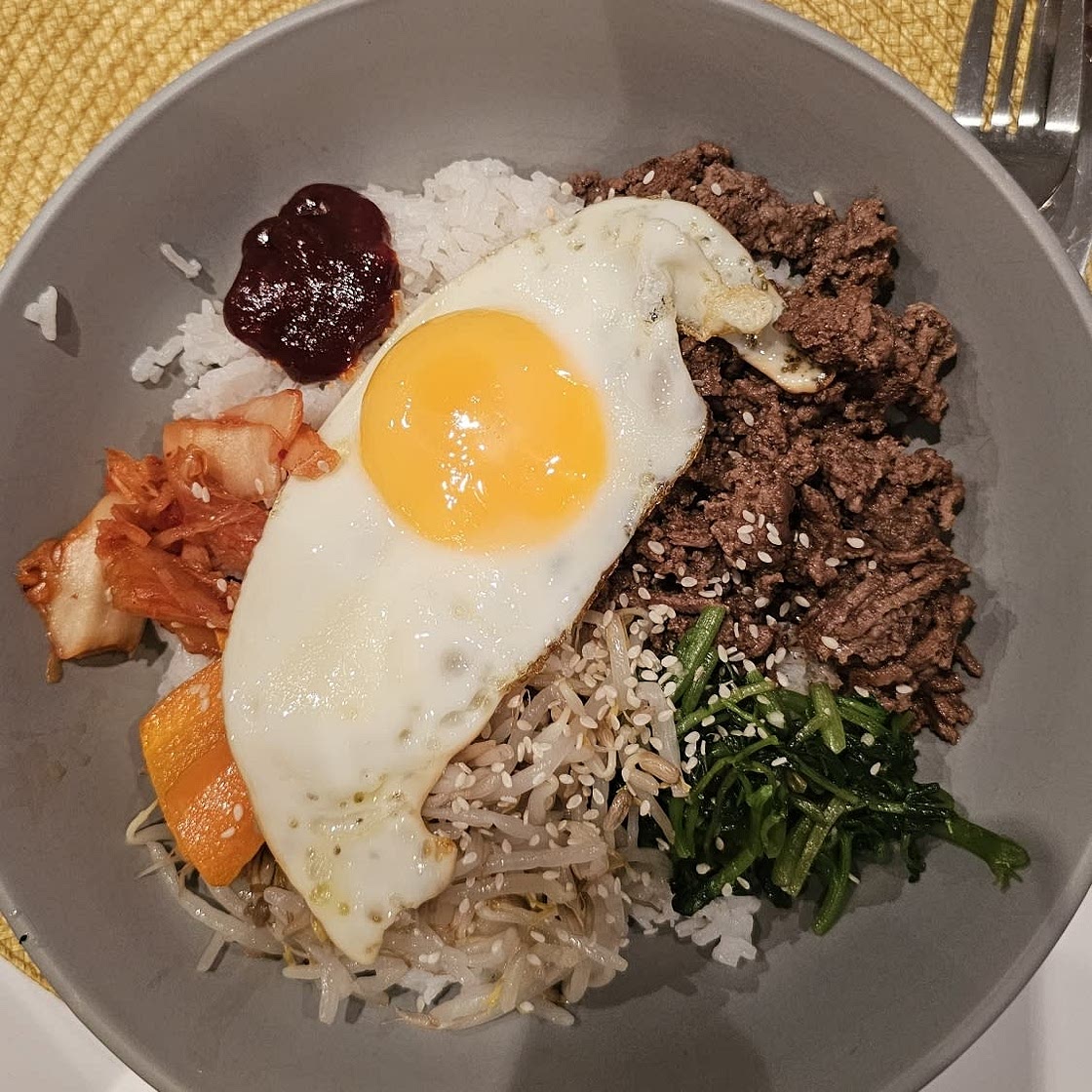 Easy Beef Korean Bibimbap Recipe