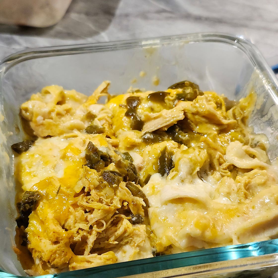 Creamy Green Enchilada Casserole