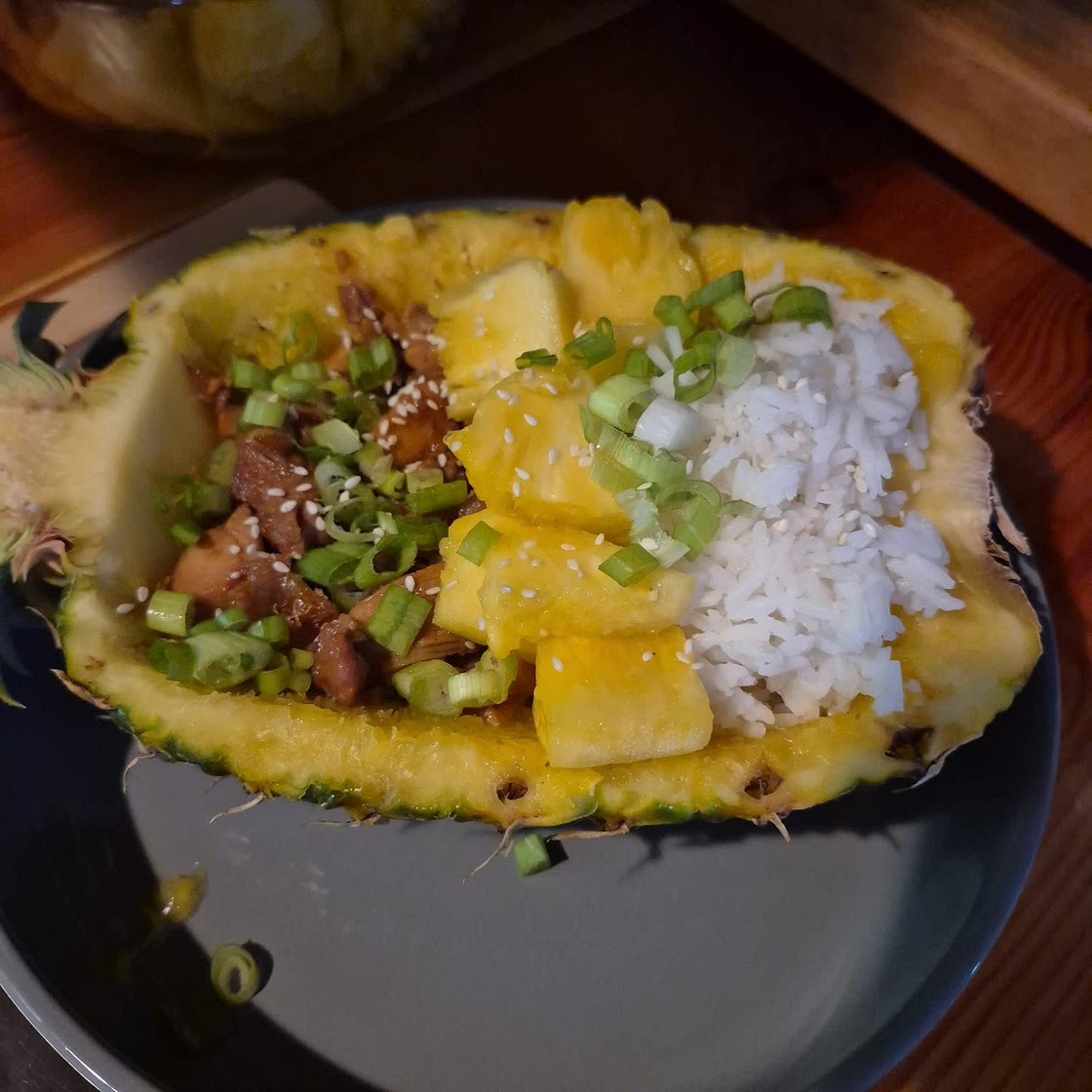 Chicken Teriyaki Pineapple Bowls