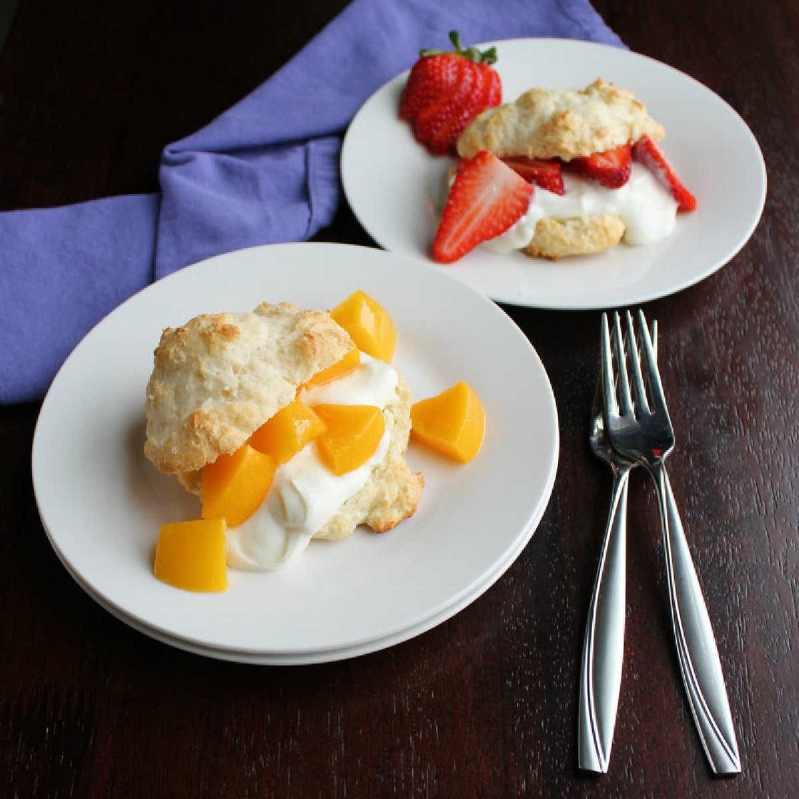 Brunch Shortcakes with Simple Yogurt Drop Biscuits