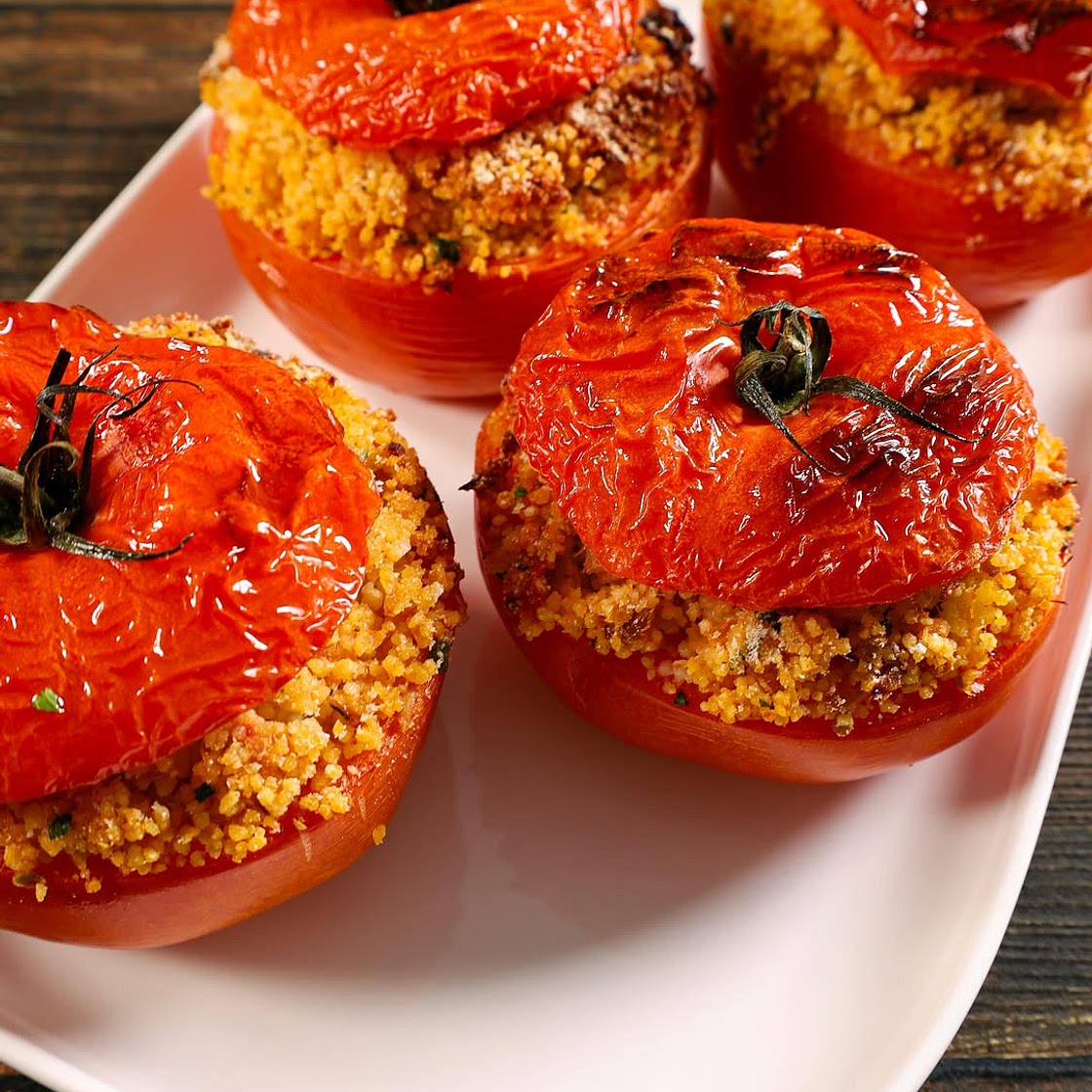 POMODORI RIPIENI DI COUS COUS IN FRIGGITRICE AD ARIA