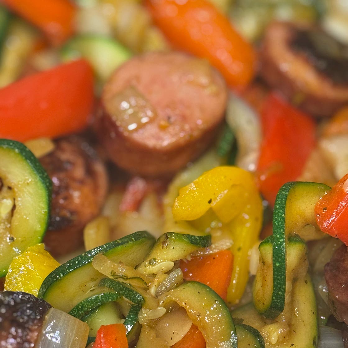Skillet Sausage and Zucchini