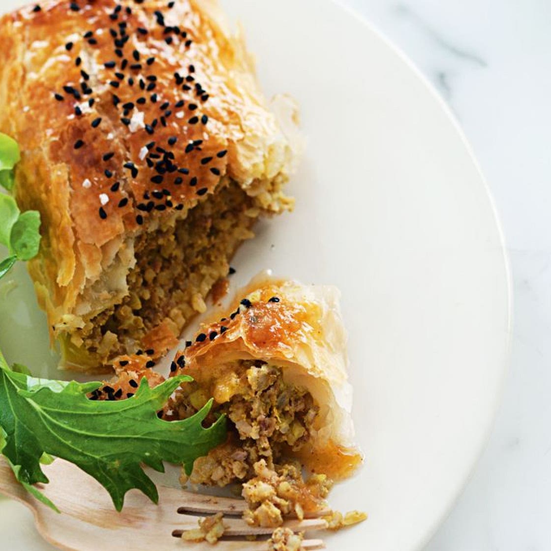 Lamb biryani rolls