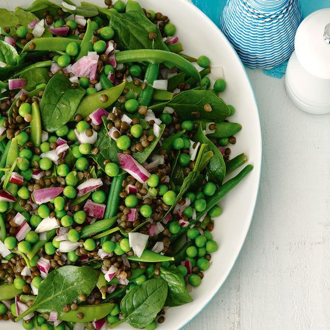 Bean, pea and lentil salad