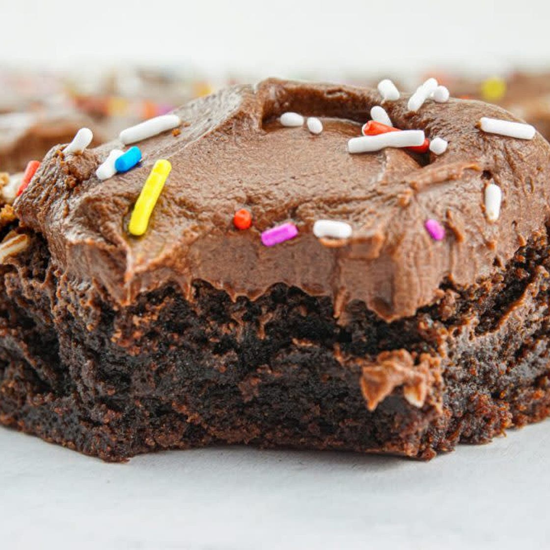 Frosted Sprinkle Brownies