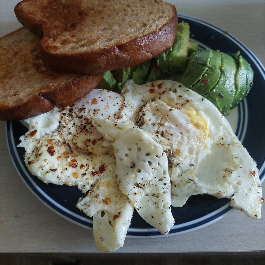 Eggs, Avacado, and toast