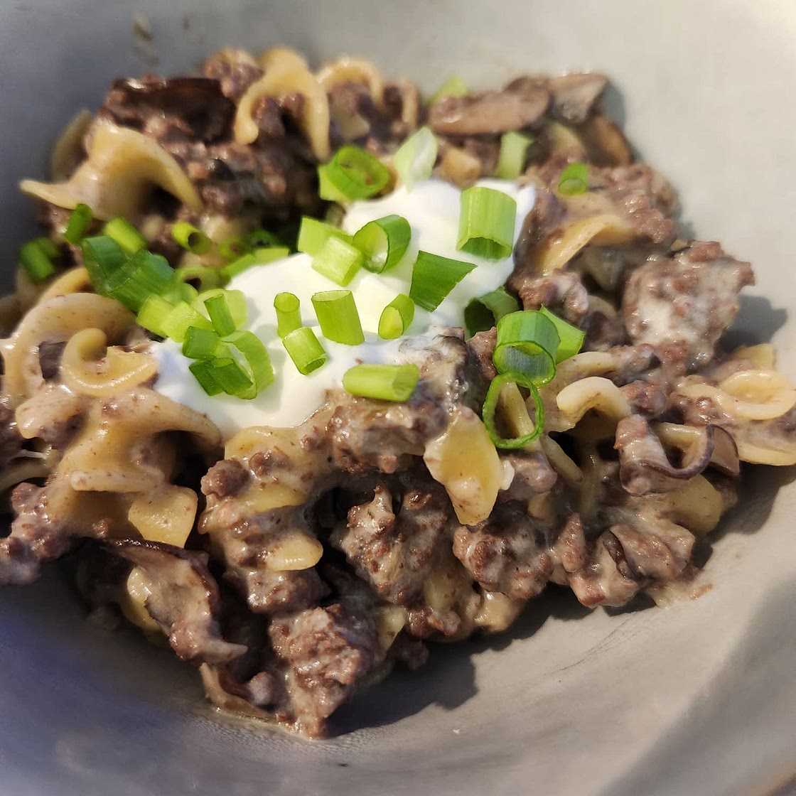 Ground Beef Stroganoff Noodles