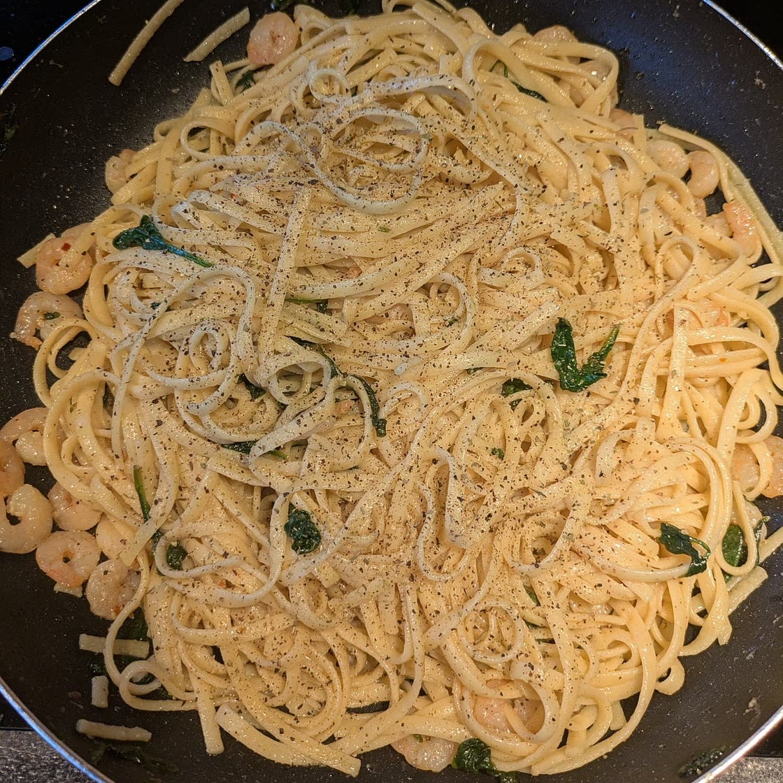 One-Pot Lemon Garlic Shrimp Pasta Recipe by Tasty
