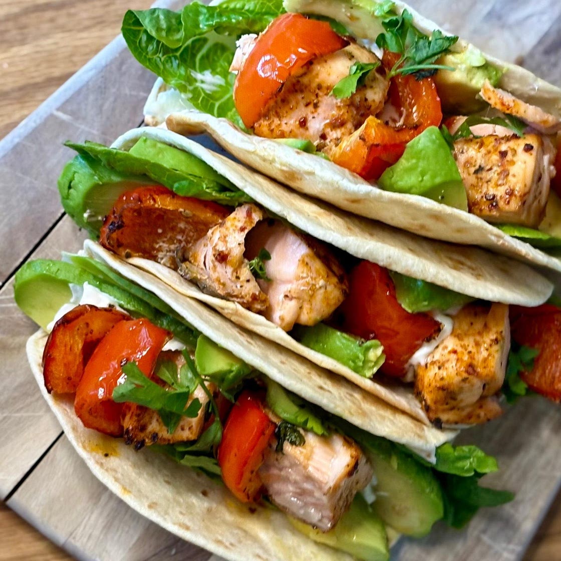 Air Fryer Salmon Tacos