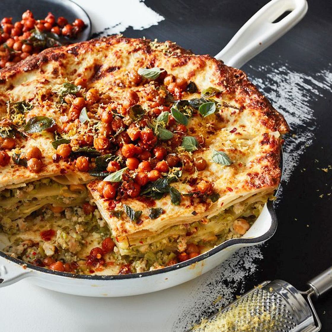 Gluten-free zesty chicken and broccolini lasagne