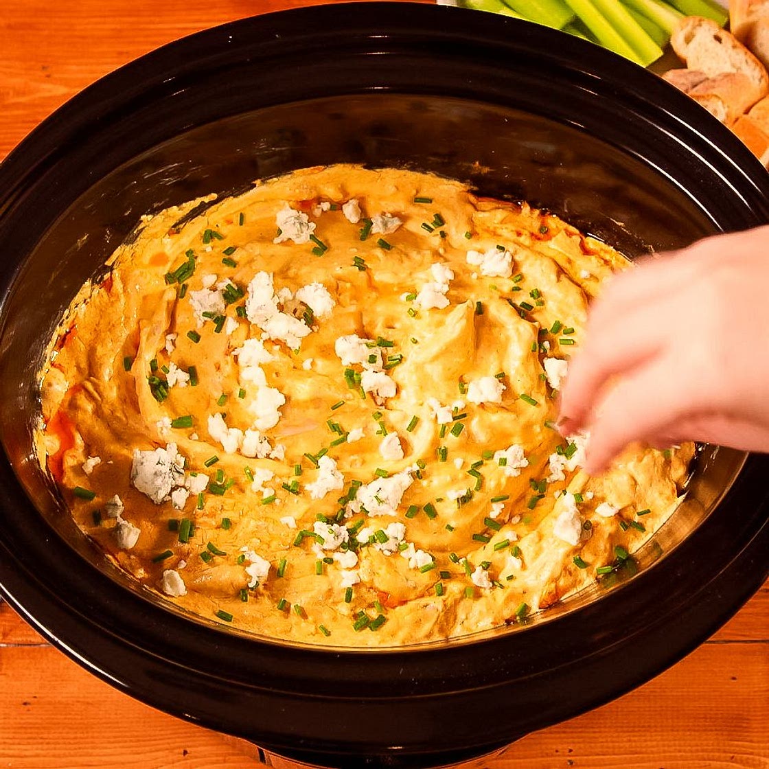Crockpot Buffalo Chicken Dip