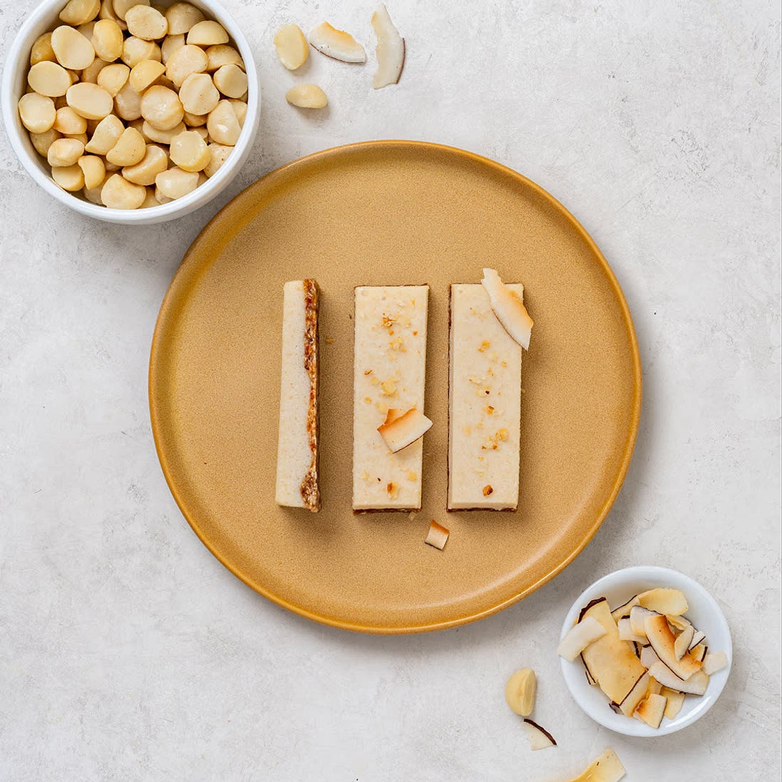 Lemon macadamia slice