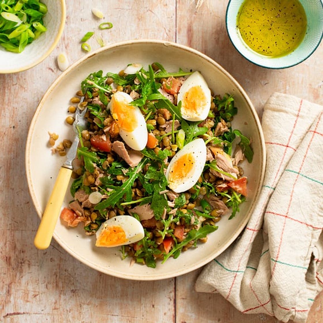 Lentil tuna salad