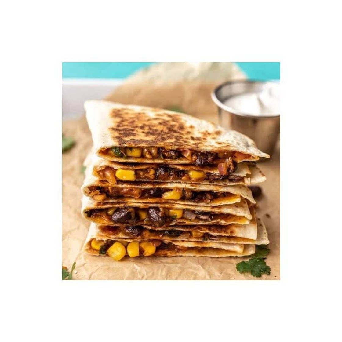 Tex-Mex Chicken Quesadillas with Light Queso Dip