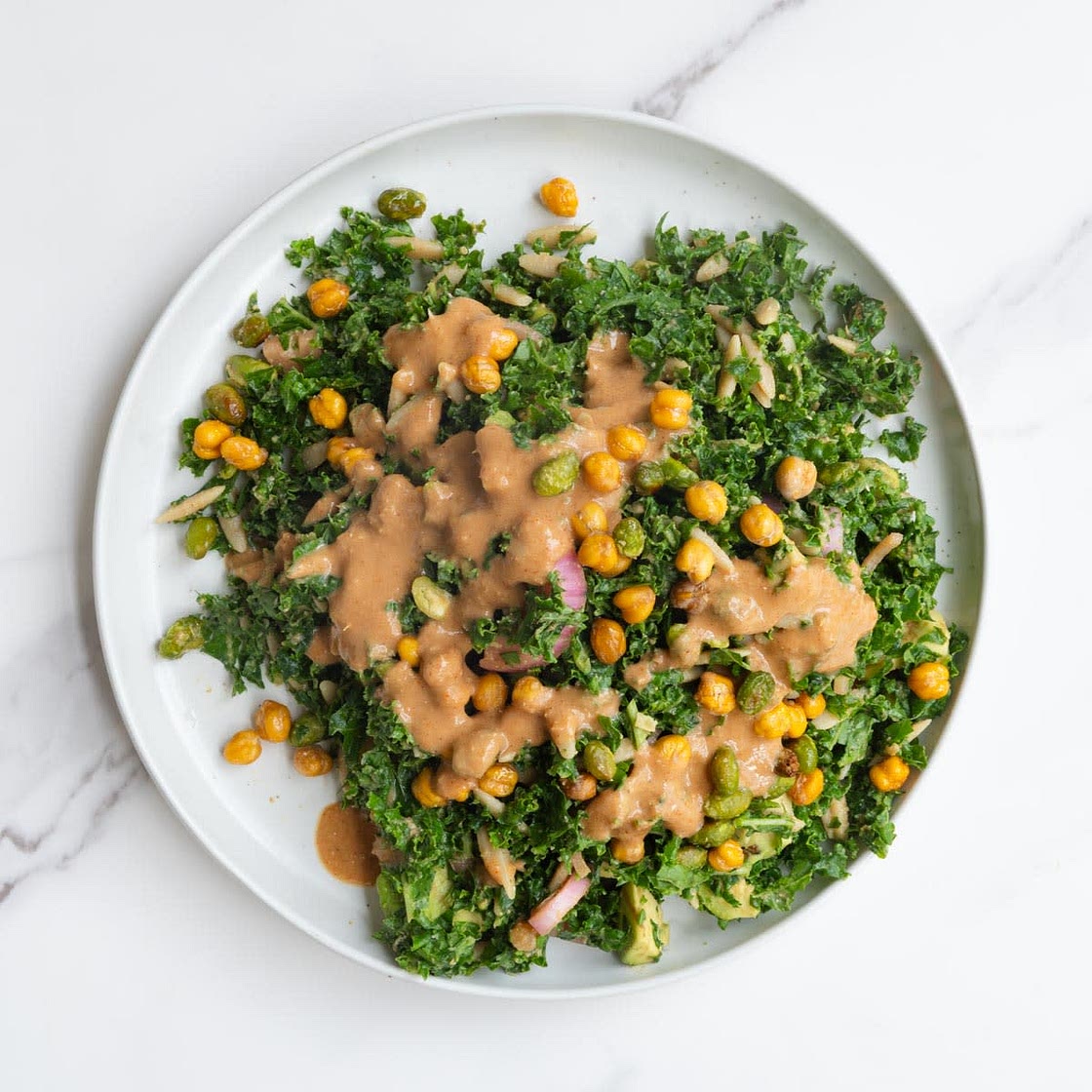 High-Protein Kale Orzo Pasta Salad