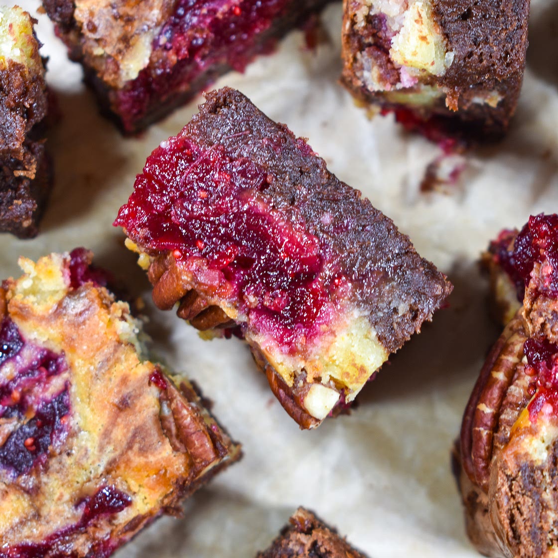 Brie and Cranberry Brownies
