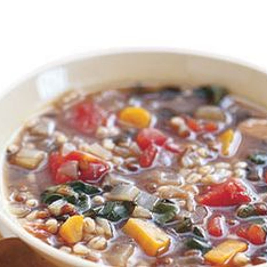 Barley and Lentil Soup with Swiss Chard