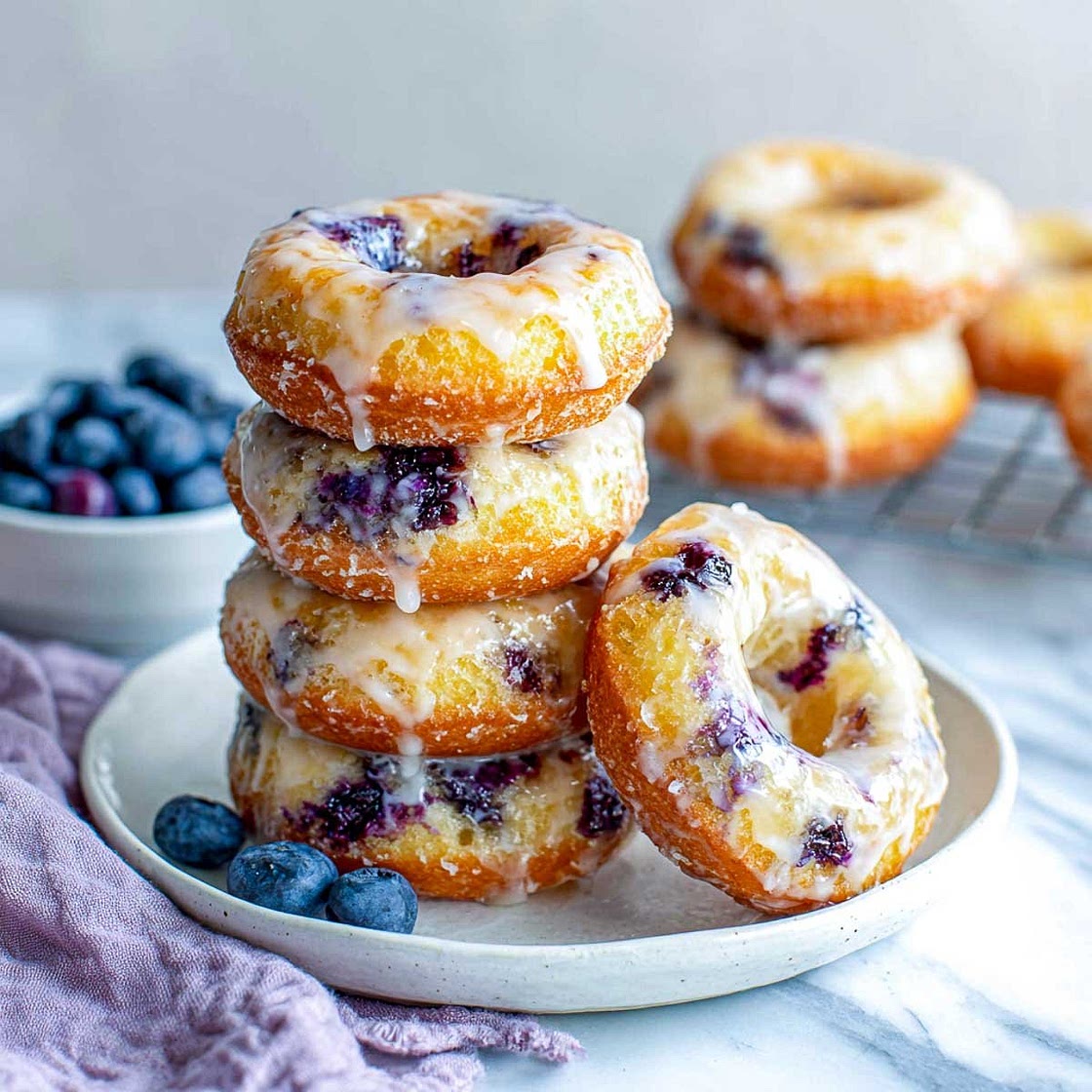 Air Fryer Blueberry Donuts
