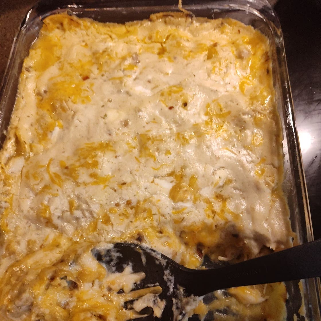 Quick and Easy Green Chile Chicken Enchilada Casserole