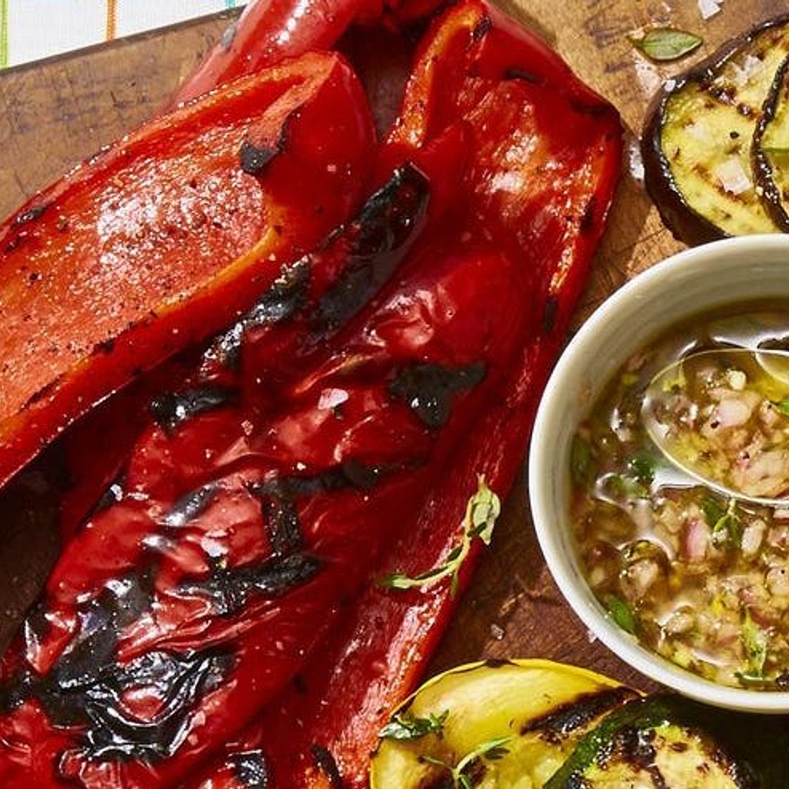 Grilled Veggies with Honey-Thyme Vinaigrette