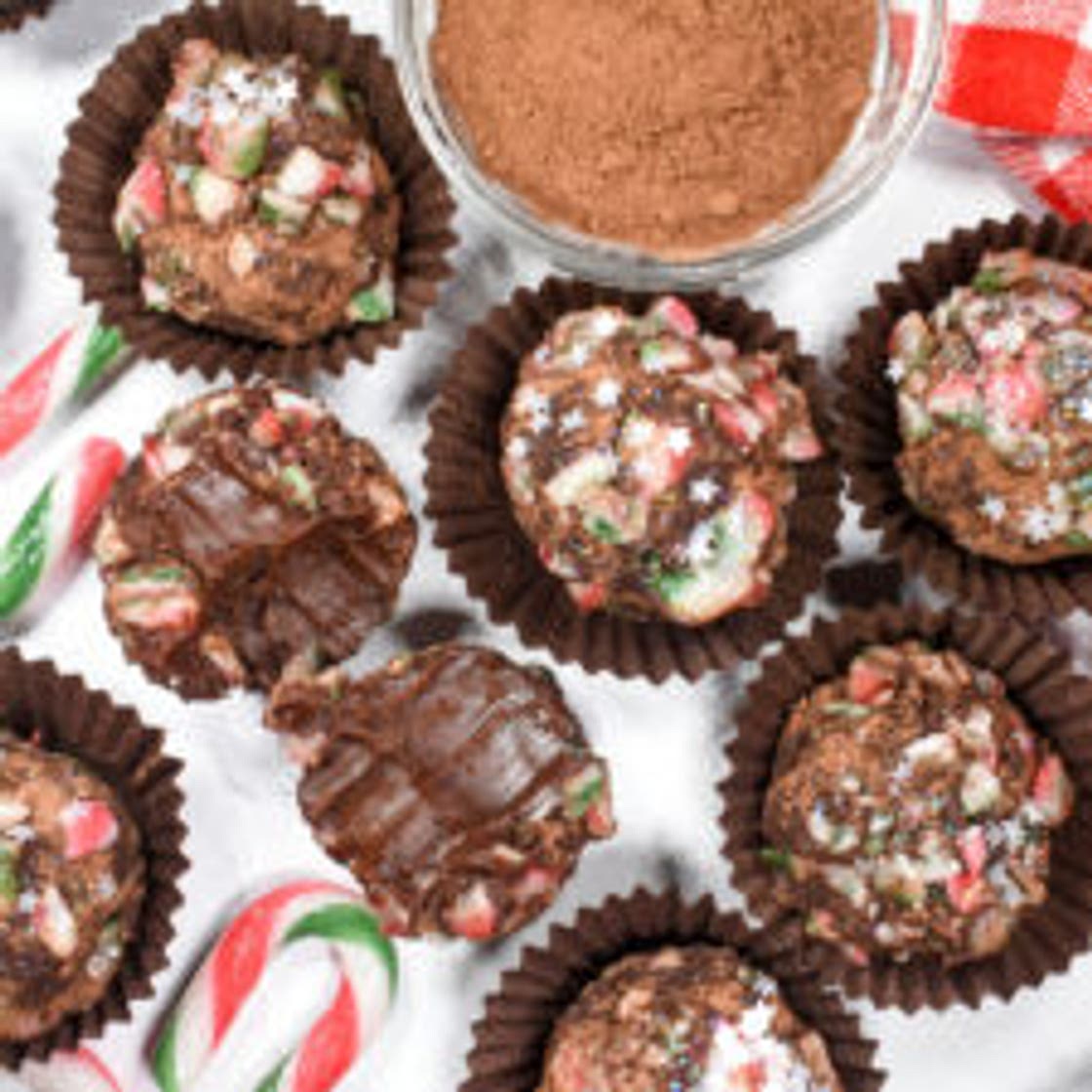 Candy Cane Truffles