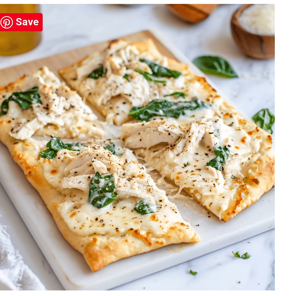 Chicken Alfredo Flatbread