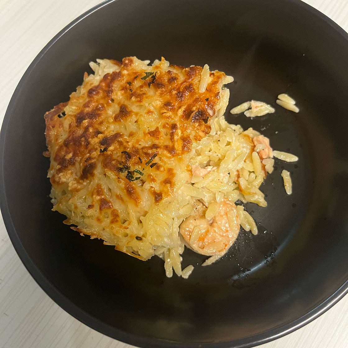 Cheesy Baked Orzo
