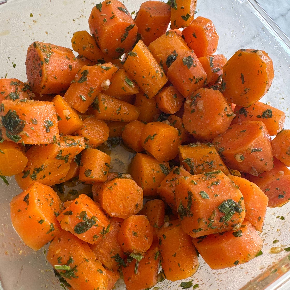 Moroccan steamed carrot salad